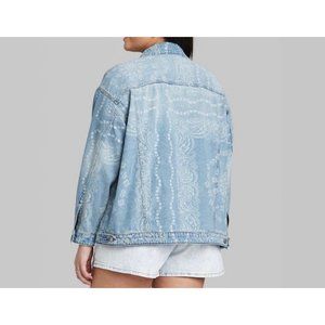 Denim Jean Trucker Boho Jacket Wild Fable  NWT  Size XL